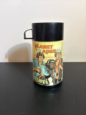 1974 Planet of the Apes Black and Yellow Travel Thermos